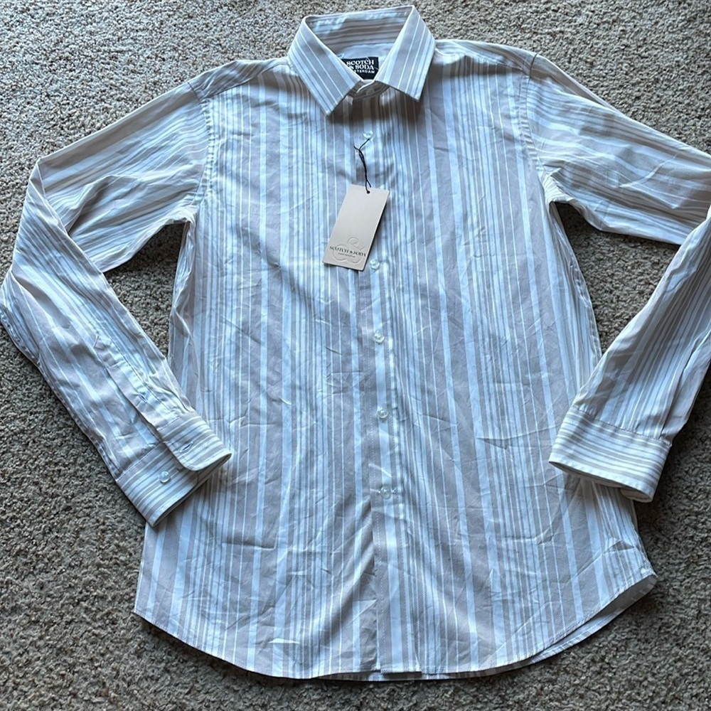 NWT Scotch & Soda dress shirt size 16 34/35